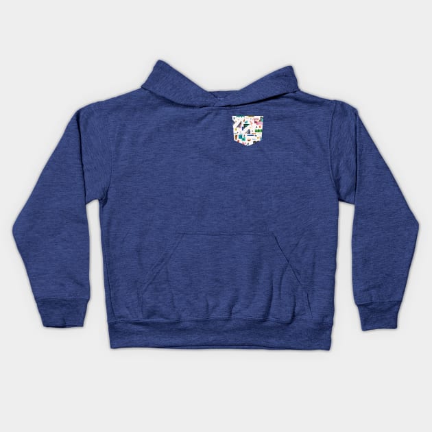 Pocket - Sailing Sea Boats Multi Kids Hoodie by ninoladesign